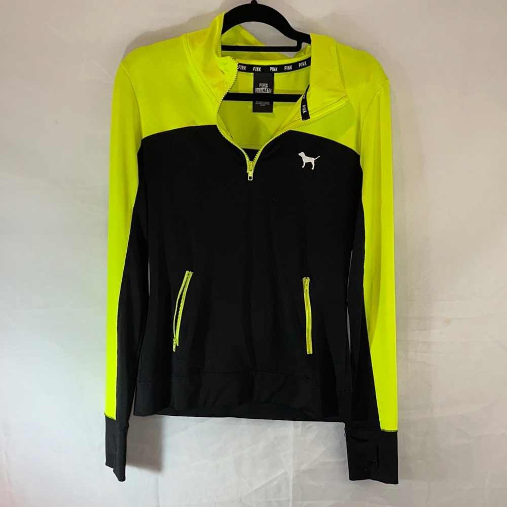 Victoria's Secret Pink Neon Green Jacket Medium